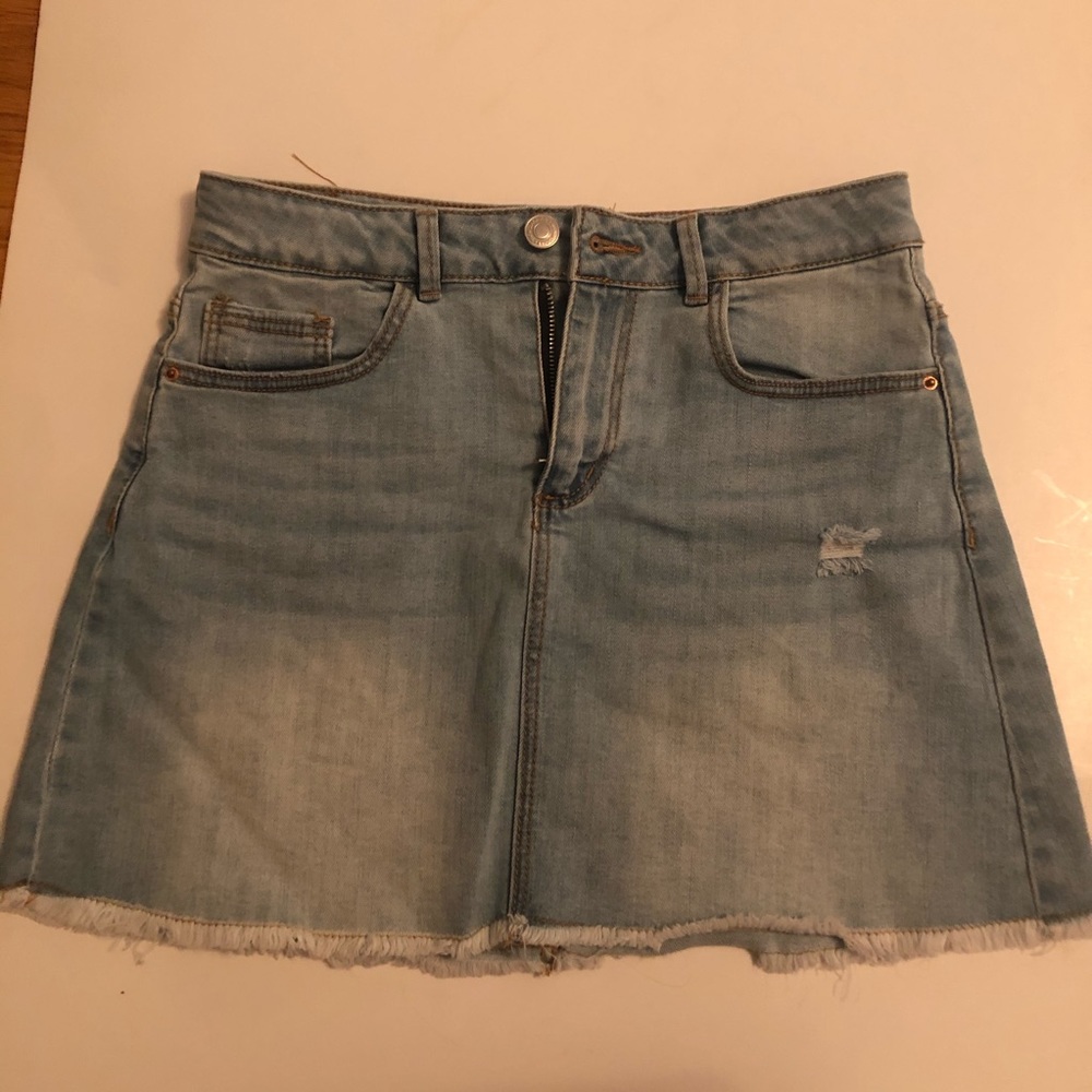 zara denim skirt